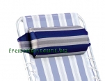 Crespo Kopfkissen verstellbar Farbe azur/grau