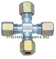 DIN Schneidring Verschraubung verzinkt Kreuz 8 x 8 x 8 x 8