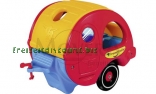 BIG Travel Trailer, rot/gelb/ blau 64x38x48cm