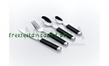 Besteckset Edelstahl Quadrato black m. Soft Griff,