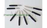 Vespermesser rund mit Wellenschliff schwar