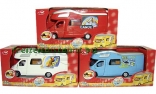 Camper Van farbl. sortiert mit Friktionsmotor blau, rot, wei�