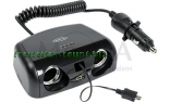 12V Ladeadapter 2 Normsteckdosen, 1 1 Micro USB