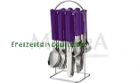 25tlg. Freizeitbesteck Touch brombeer incl. Beste