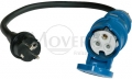 Adapterkabel Schukostecker auf CEE 17 Kupplung, 35