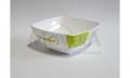 Schale Bowl Calha Frb.gr�n- weiss mit Blume