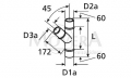 Abzweigst�ck 80/80/80 45Gr.