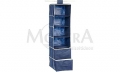 H�ngeregal mit 4 F�chern + 2 Schubladen blau