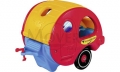 BIG Travel Trailer, rot/gelb/ blau 64x38x48cm