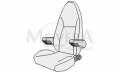 Schonbezug Velour beige Fiat Chassis Sitze r