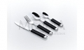Besteckset Edelstahl Quadrato black m. Soft Griff,