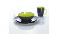 Dinner Set Design Lemon Grau 12 tlg je 4x Esstell