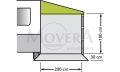 Seitenwand f�r Sonnendach ohne Fenster 200cm