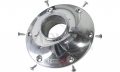 Aufbaurossette chrom f�r Tischfu� 70 cm