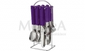 25tlg. Freizeitbesteck Touch brombeer incl. Beste